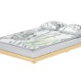 Erst-Holz Futonbett Massivholz Extra Niedrig Kiefer Massivholz 140 x 200 cm Modell 47 ohne Zubehör