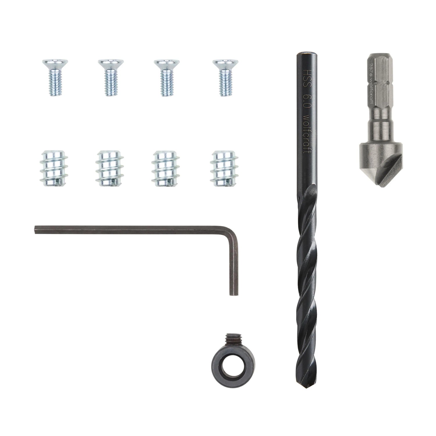 wolfcraft Reparaturset für Topfscharniere Korpusseite 11-tlg.