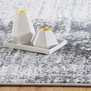 Moderner grauer Teppich My Salsa von Obsession, 230x160 cm, mit abstraktem Muster.