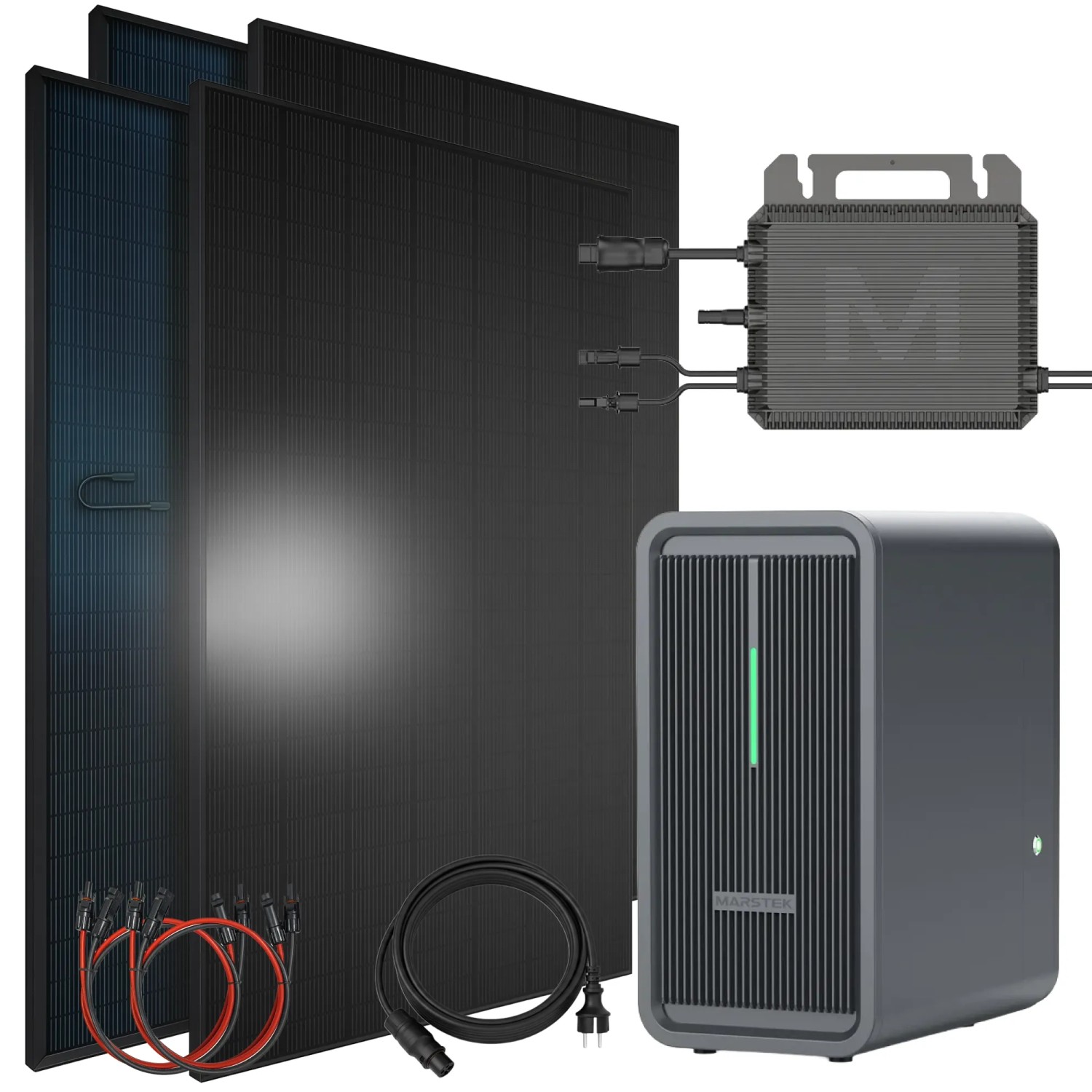 SUNNIVA Balkonkraftwerk 1840W mit Marstek B2500-D 2,24kWh Solarspeicher Wechselrichter inkl.5m Kabel 4x 460W Solarmodule...