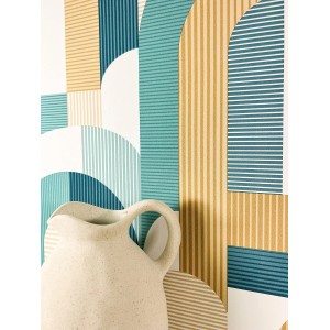 Newroom Vliestapete Leona Blue Streifen Modern
