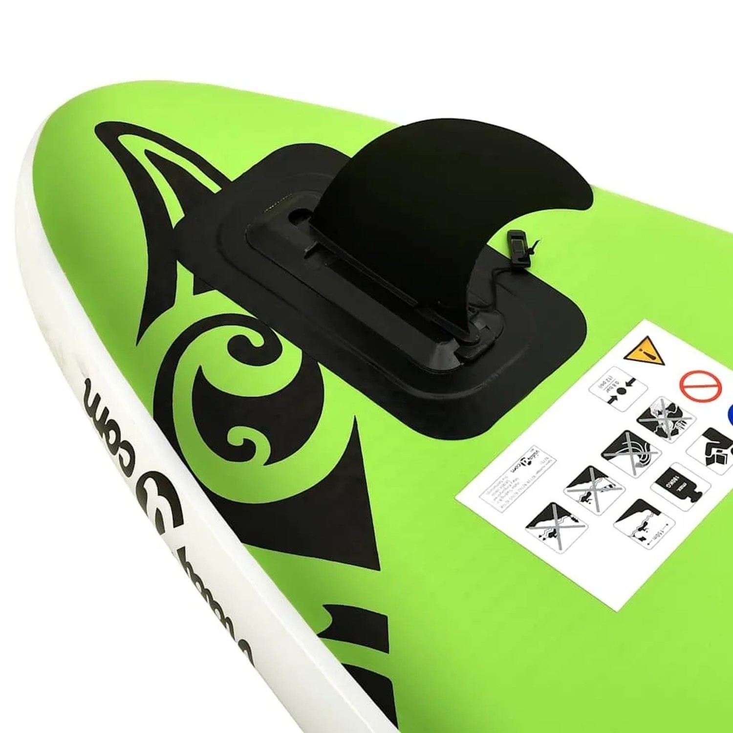 vidaXL Aufblasbares Stand Up Paddle Board Set 305x76x15 cm Grün 92740_7