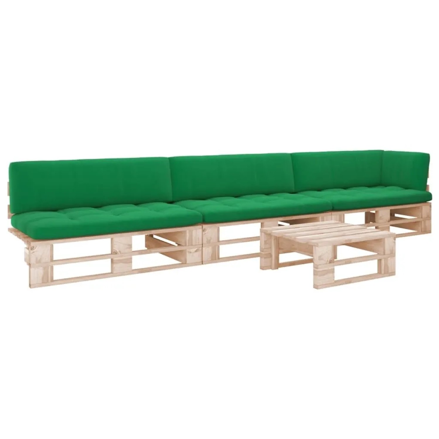 vidaXL 4-Tlg Paletten-Lounge-Set mit Kissen Imprägniertes Kiefernholz 3066750