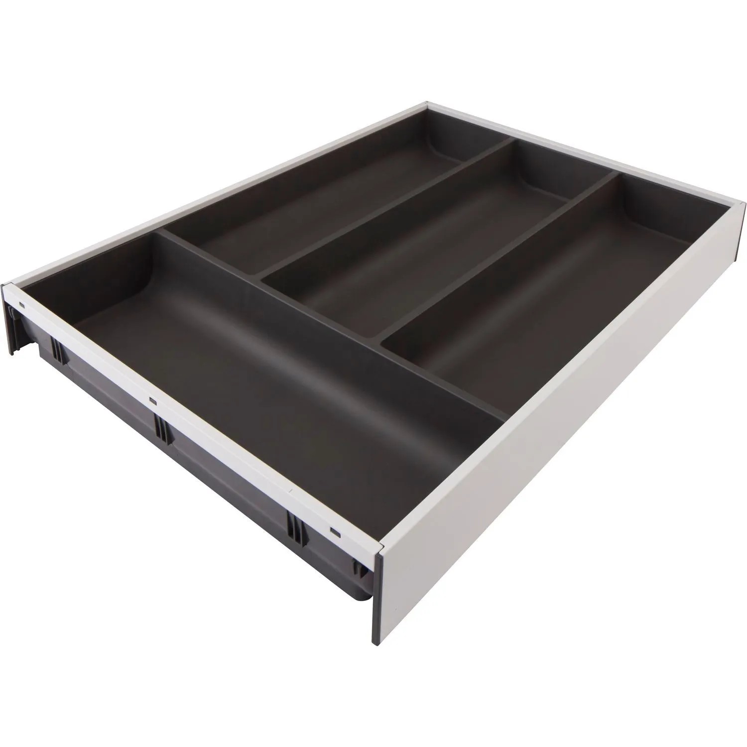Blum Besteckkasten Ambia-Line 425x300x50 mm Besteckeinsatz Stahl Seidenweiß Oriongrau Matt