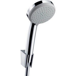 Hansgrohe Croma 100 Brausehalterset Vario, Chrom: Handbrause mit Brauseschlauch und Halter.