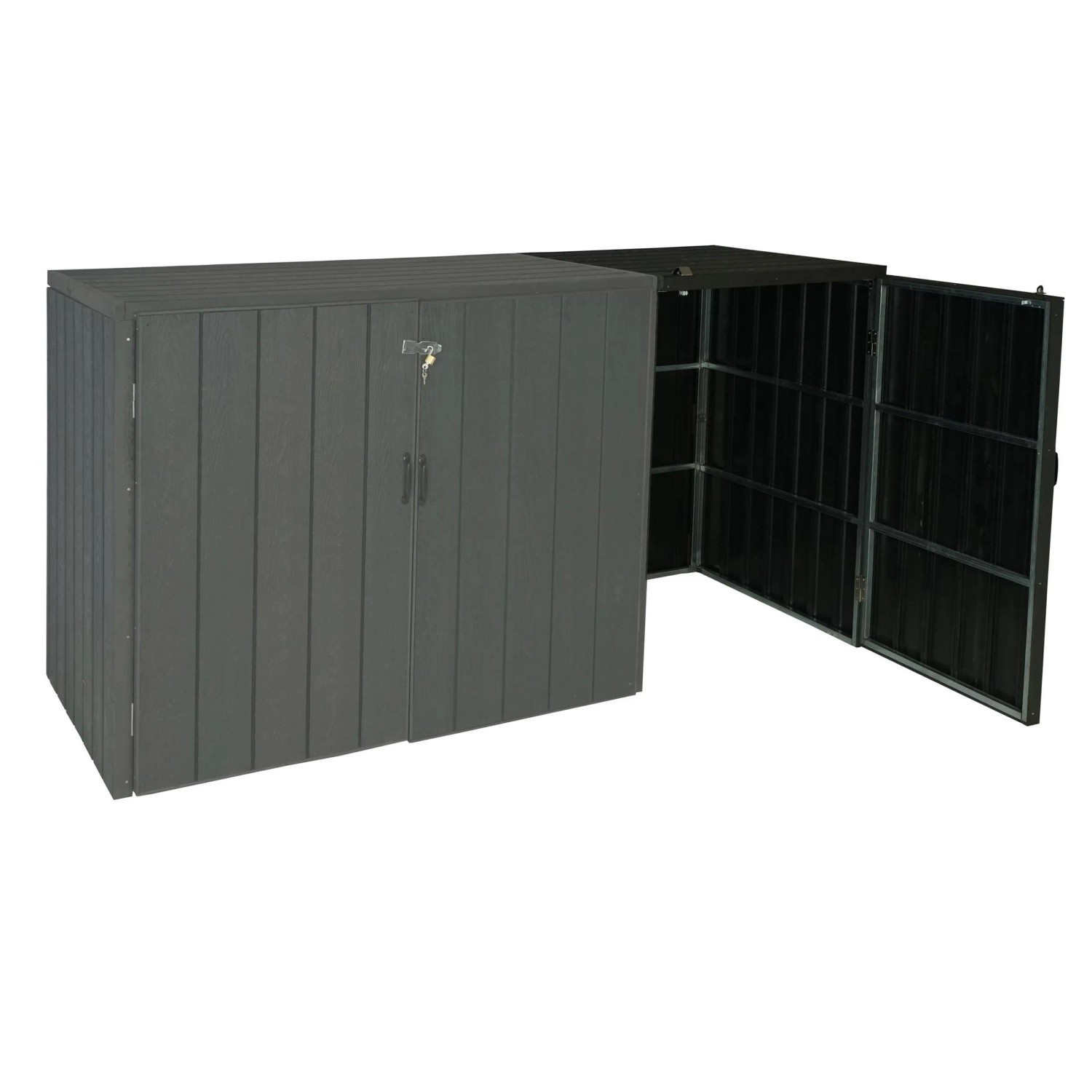 MCW Mülltonnenbox Erweiterung J28 Anthrazit 117x79x105cm