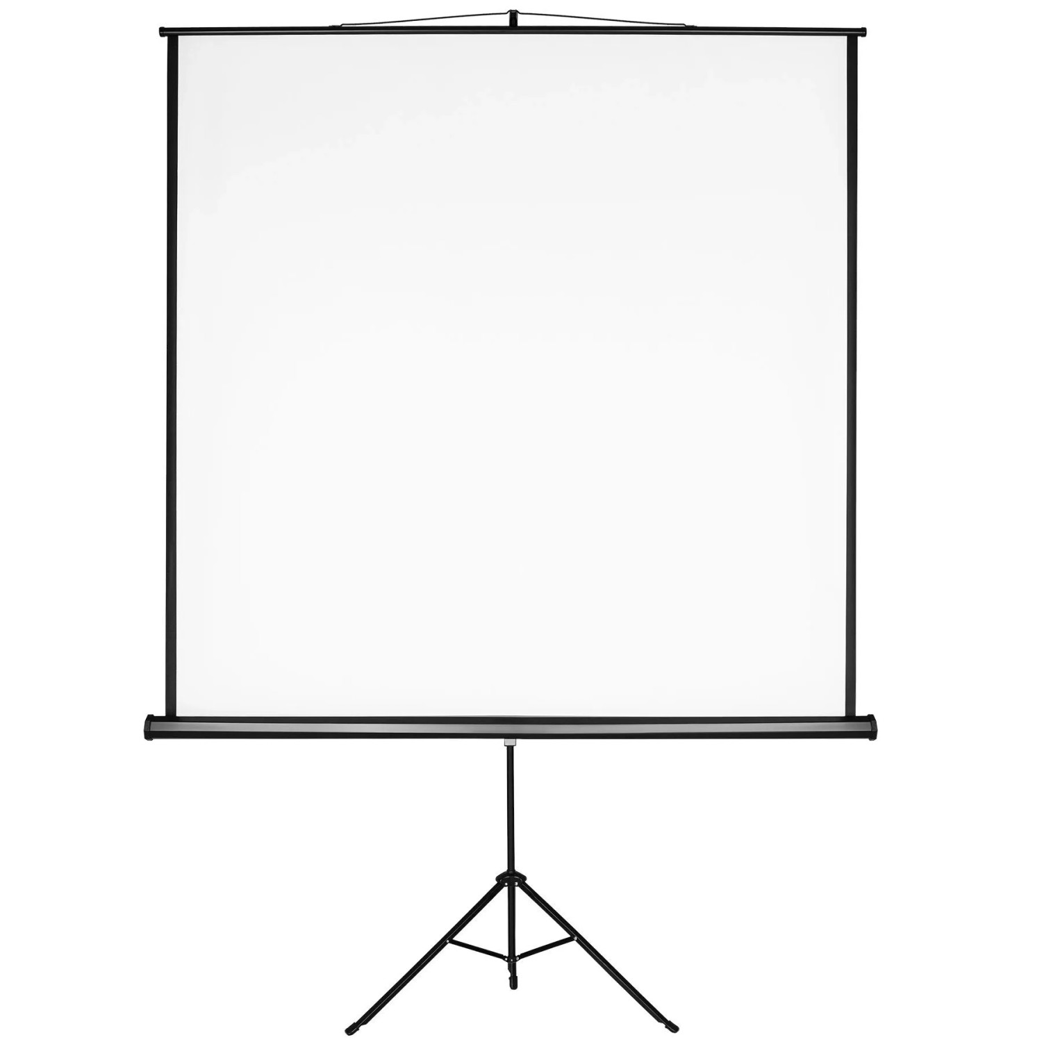 Tectake Beamer Leinwand  Ausziehbar Mit Standfestem  Klappbarem Stativ 178 x 178 cm 187 x 90 x 243 cm Weiß
