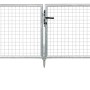 Feuerverzinktes Doppeltor 75x300 cm für Maschendraht- und Fix-Clip Pro-Zaun, inklusive Pfosten.
