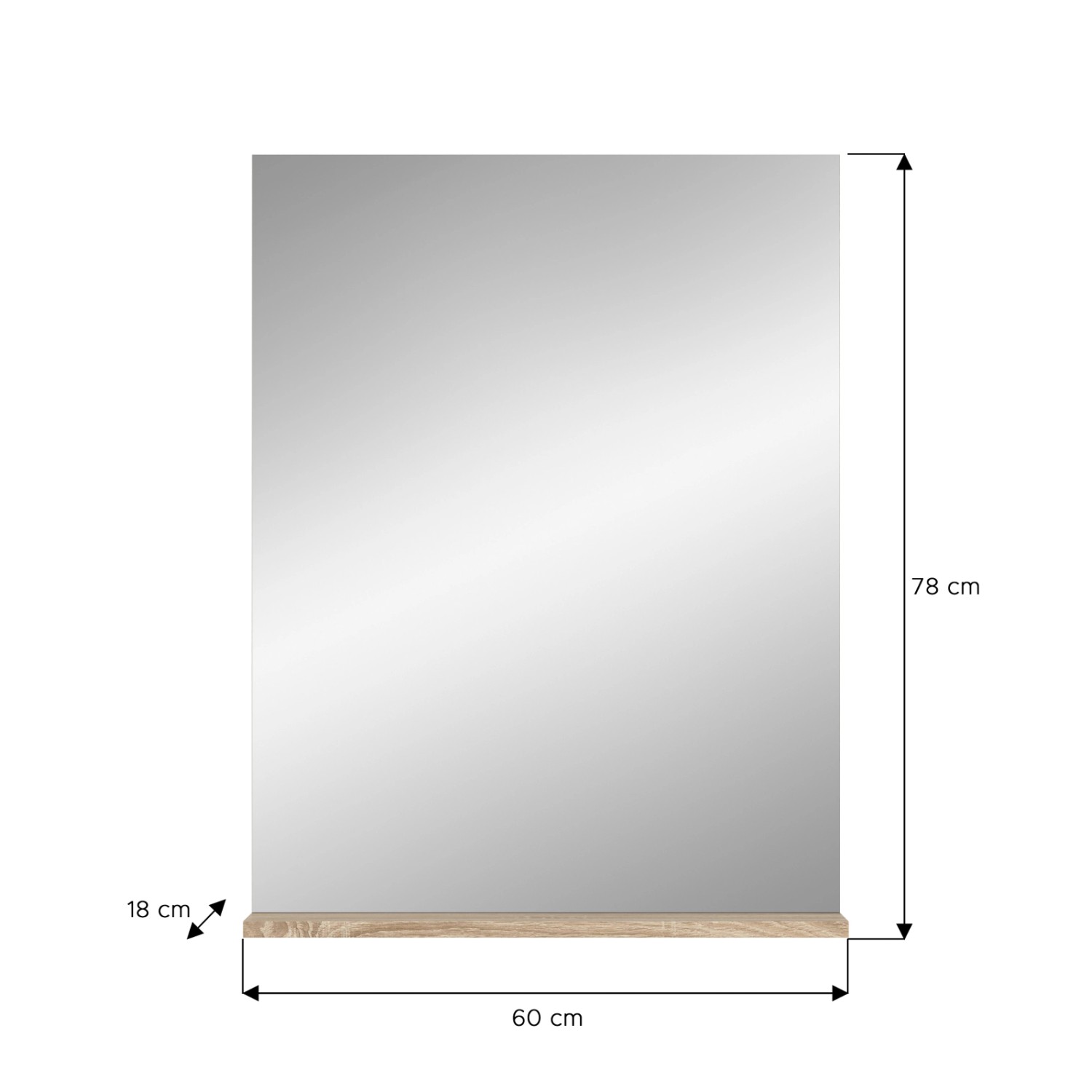 Inn.Furn Badezimmer Spiegel in Eiche 60 x 79 cm Mambo_9