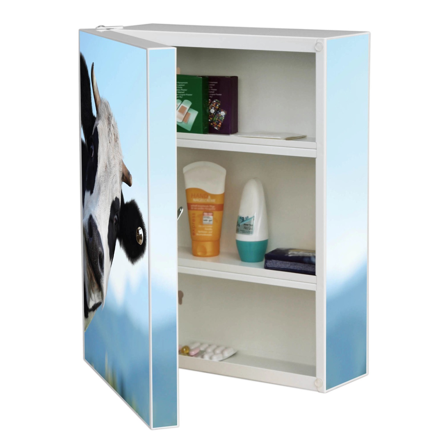 Banjado XXL Medizinschrank Abschliessbar 35x46x15cm Arzneischrank Weiß Aus günstig online kaufen