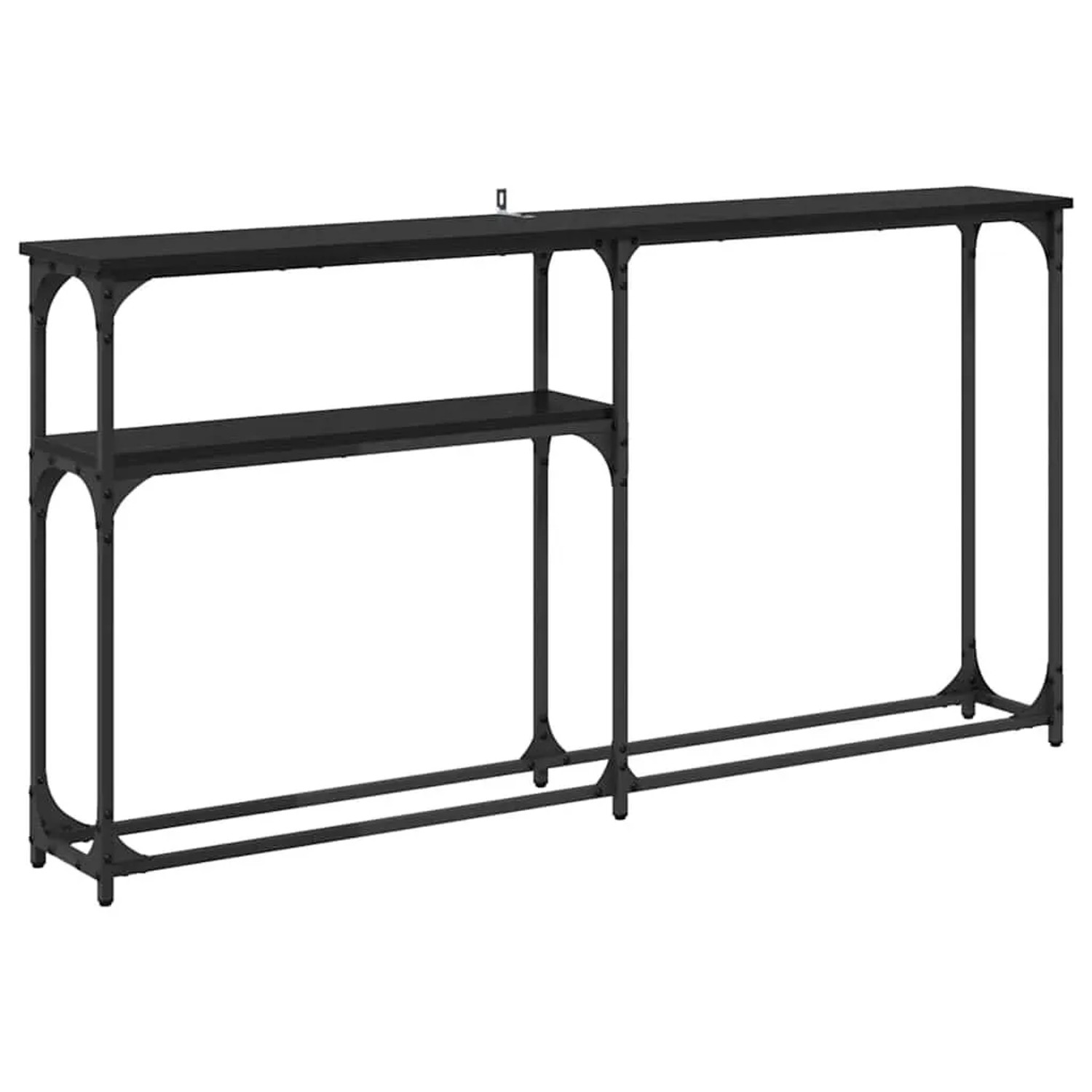 vidaXL Konsolentisch Schwarz Eichen-Optik 146 x 22,5 x 75 cm 882216