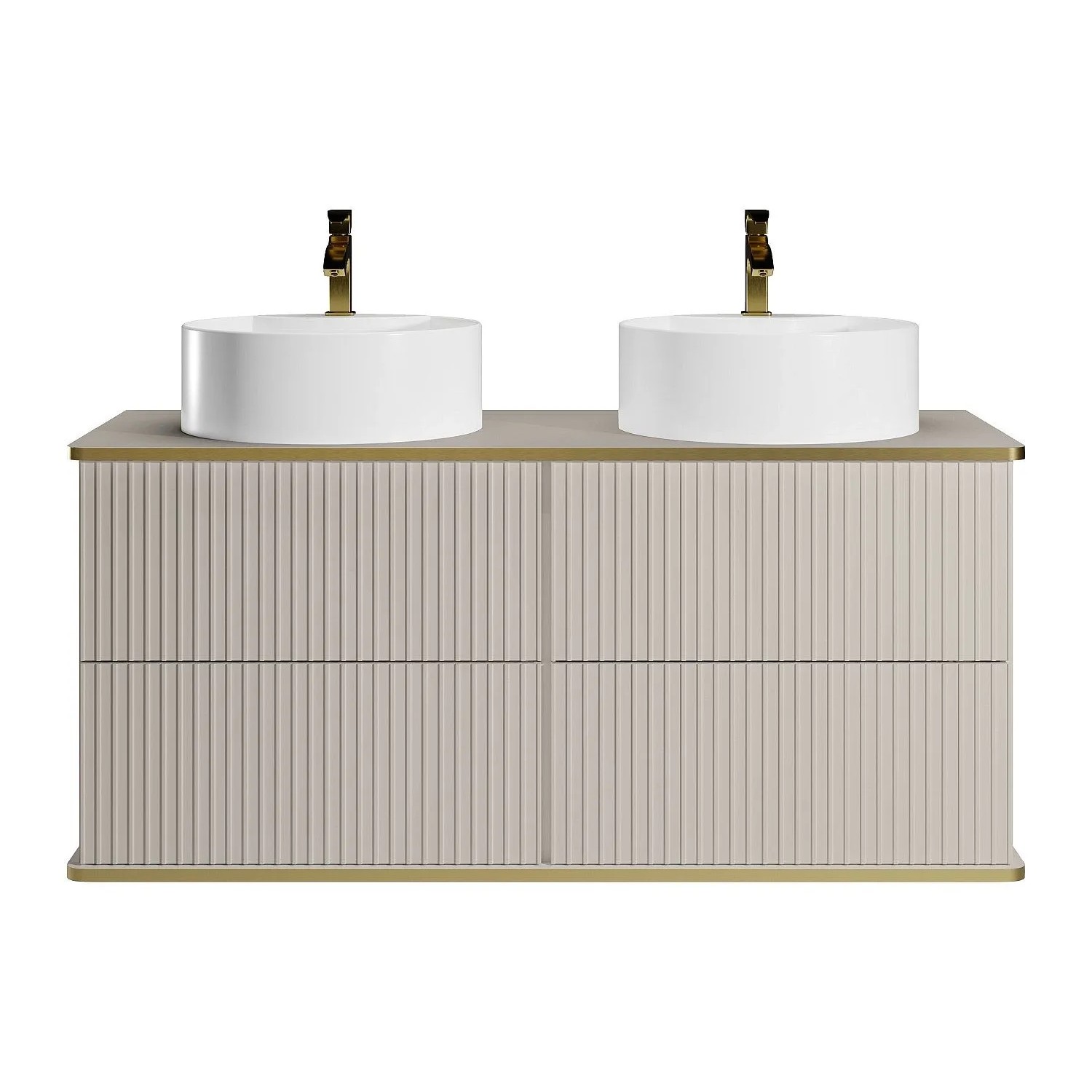 Vente-unique Doppelwaschtisch Keliza Beige 120 cm