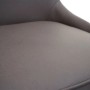 Detailaufnahme: Sitzfläche und Armlehne des dunkelgrün-grauen MCW Esszimmerstuhls (6er-Set).