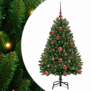 vidaXL Künstlicher Weihnachtsbaum Grün 120 cm PVC und Metall 3395667