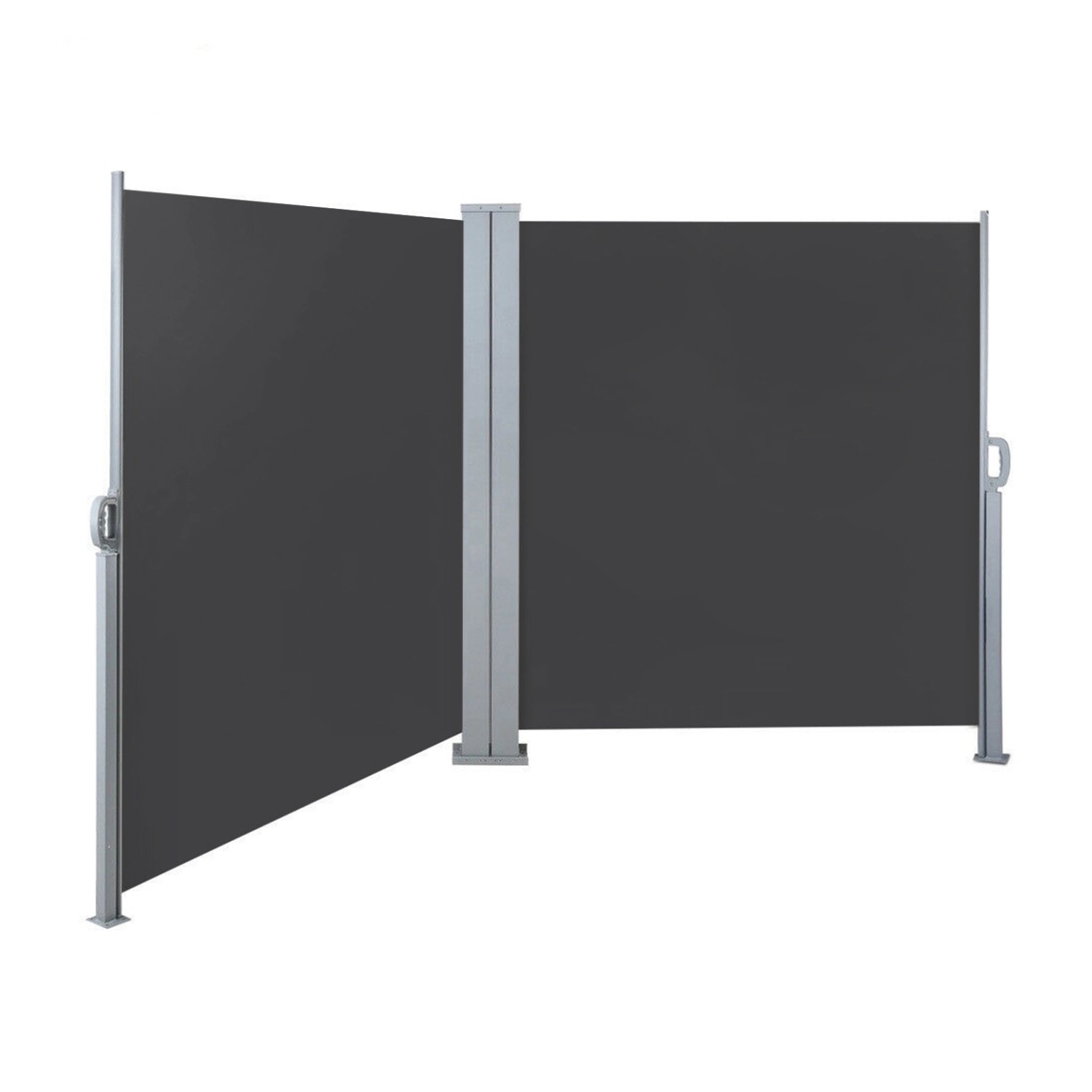 Svita Doppelseitenmarkise Ausziehbar Freistehend Sichtschutz 600x200 cm Dun günstig online kaufen