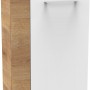 Fackelmann Waschbeckenunterschrank SBC Asteiche, 44 cm breit, mit weißer Front und Griff.