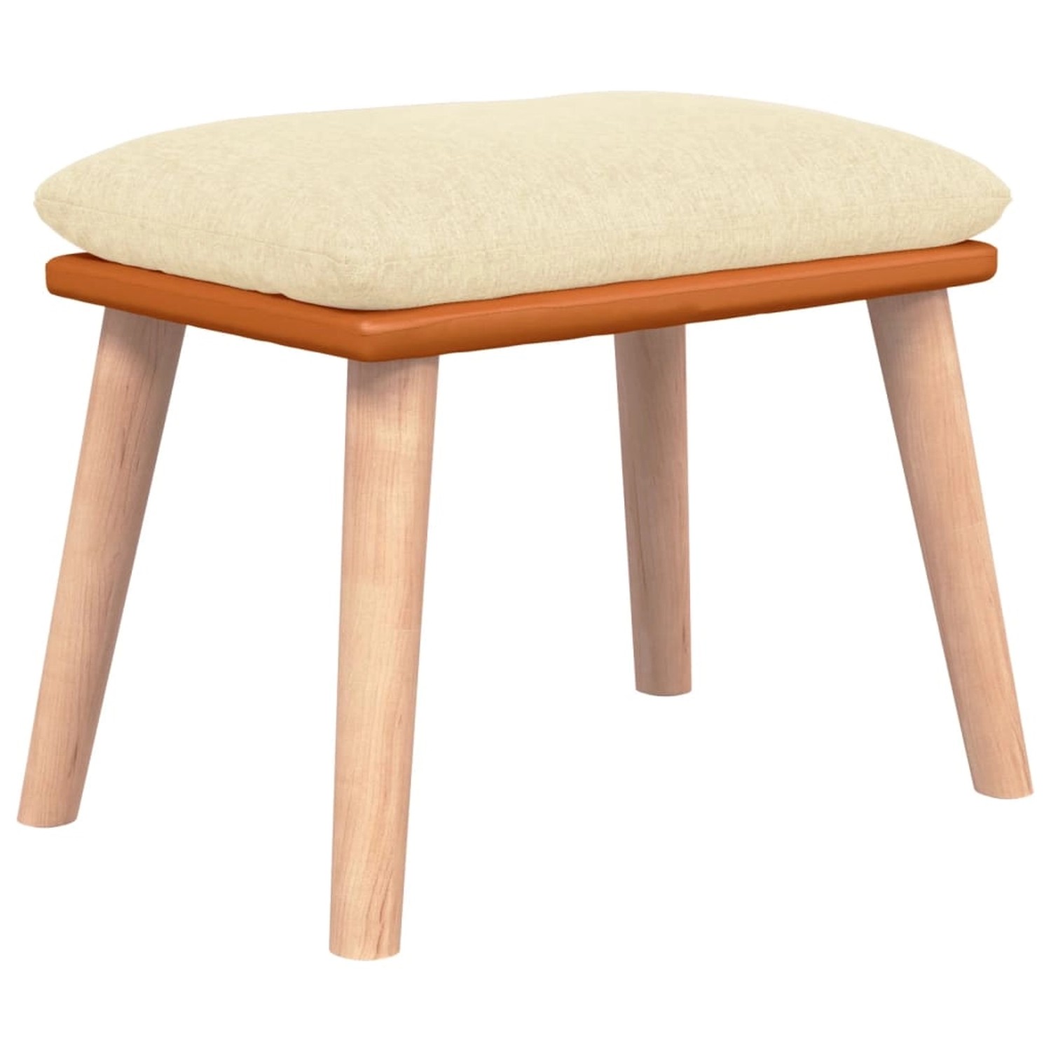 vidaXL Fußhocker Creme 45x29,5x39 cm Stoff und Kunstleder Modell 1 günstig online kaufen