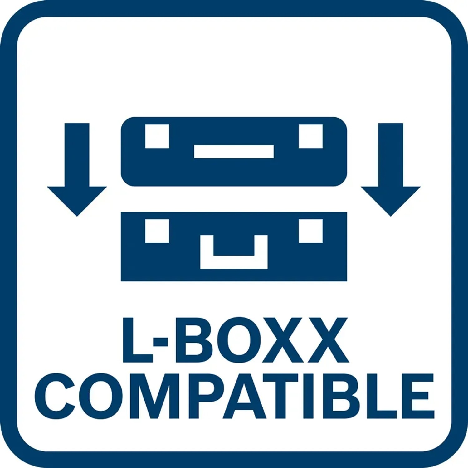 Symbol: L-Boxx Kompatibilität für Bosch Werkzeugtasche GWT 20 und Werkzeugkoffer.