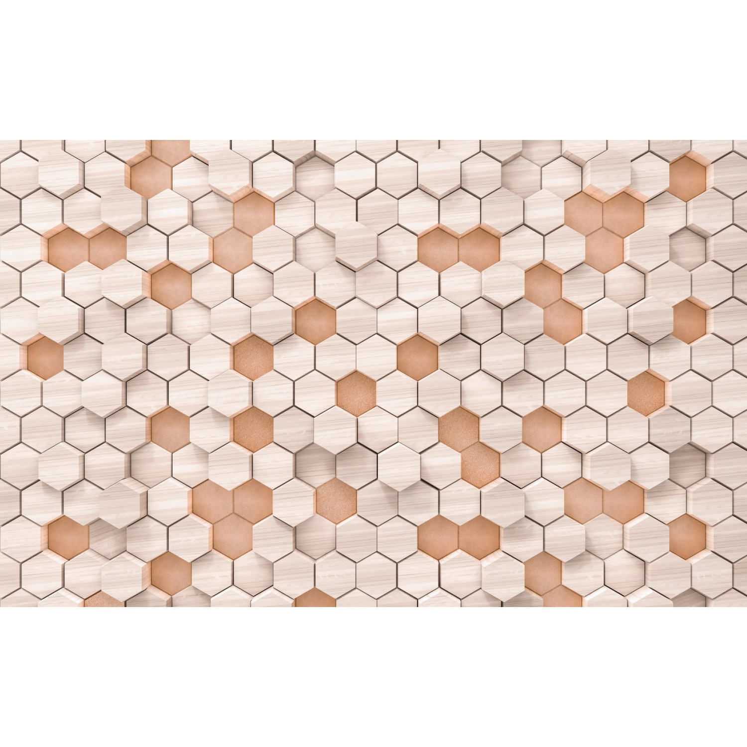 Sanders & Sanders Fototapete Hexagon Beige und Sandbraun 400 x 250 cm 61188 günstig online kaufen