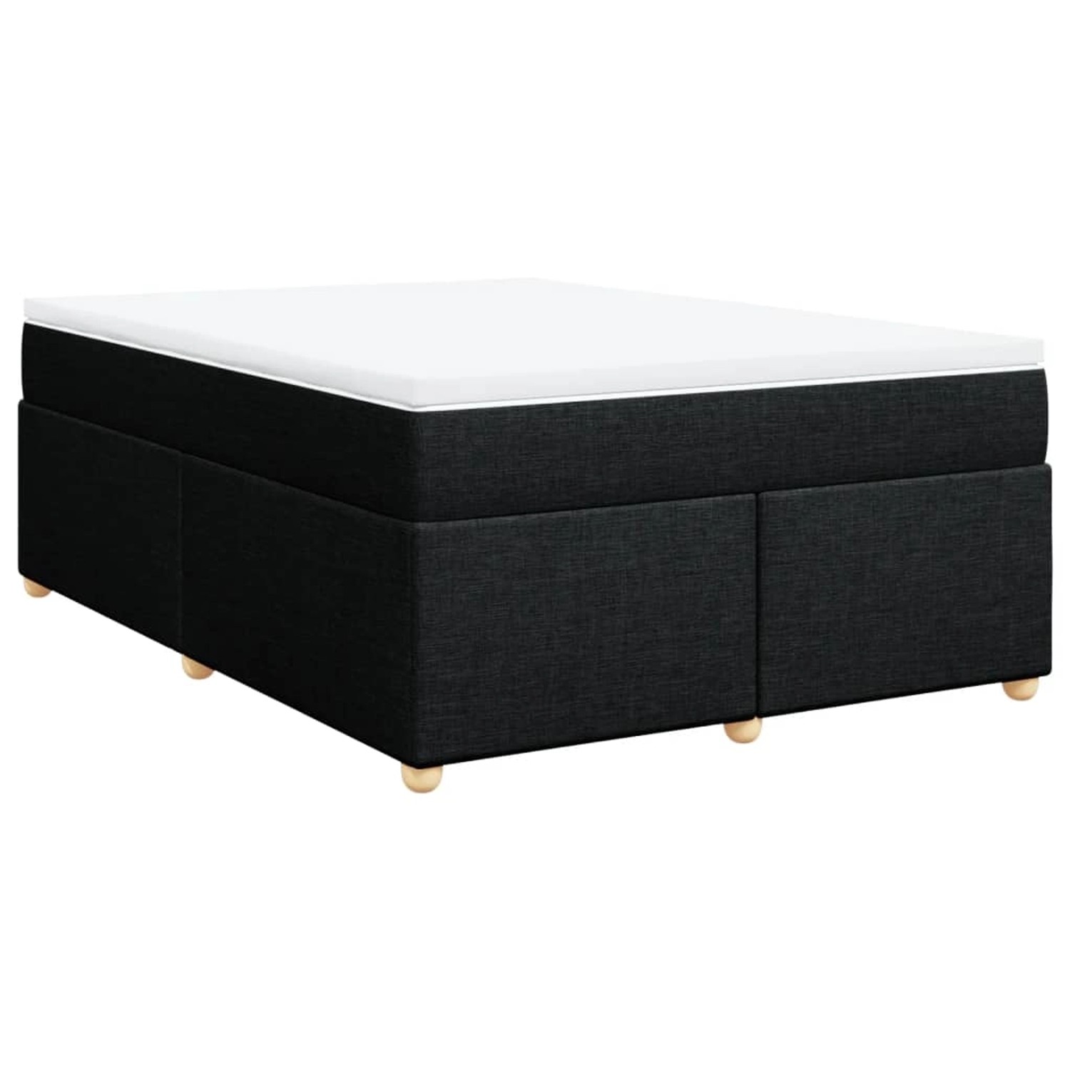 vidaXL Boxspringbett mit Matratze Schwarz 140x200 cm Stoff 3285382 günstig online kaufen