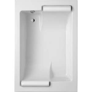 Ottofond Maharaja Badewanne, 195 cm, Weiß, Rechteckform mit Nackenrollen für entspanntes Baden.