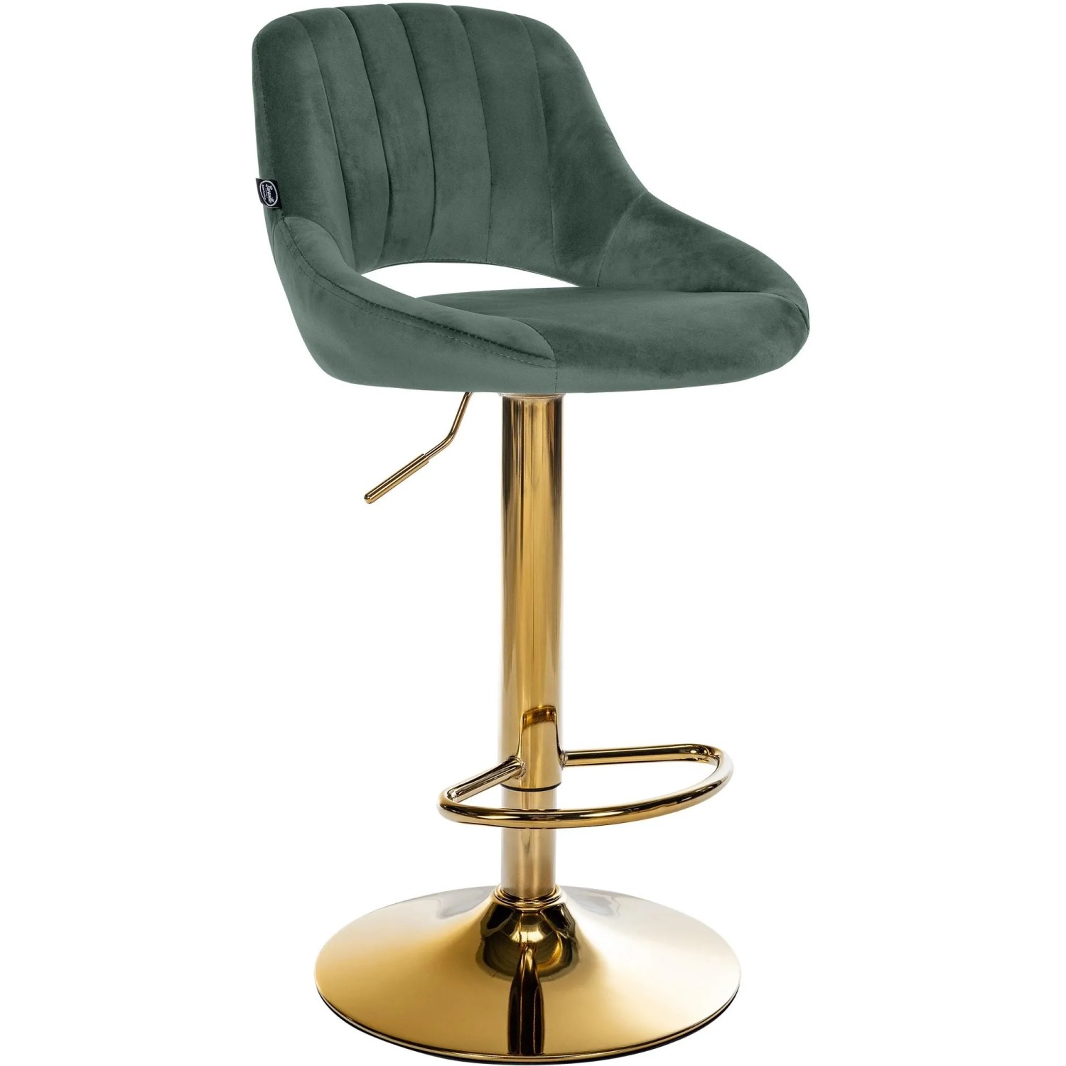 CLP Barhocker Milet Samt Grün/Gold