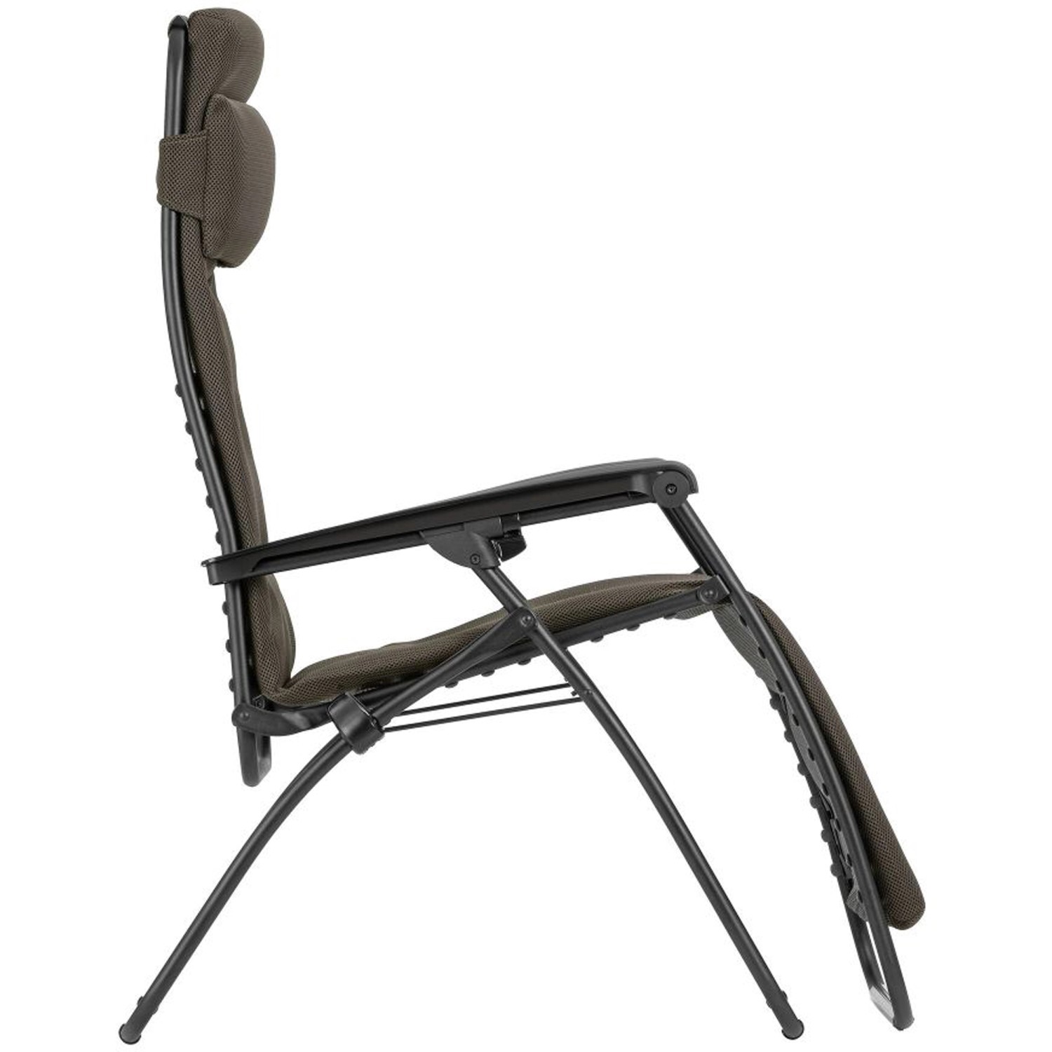 Lafuma Relaxsessel RSX CLIP AC AirComfort® Taupe, Gartenstuhl mit verstellbarer Kopfstütze und Clip-Befestigung.