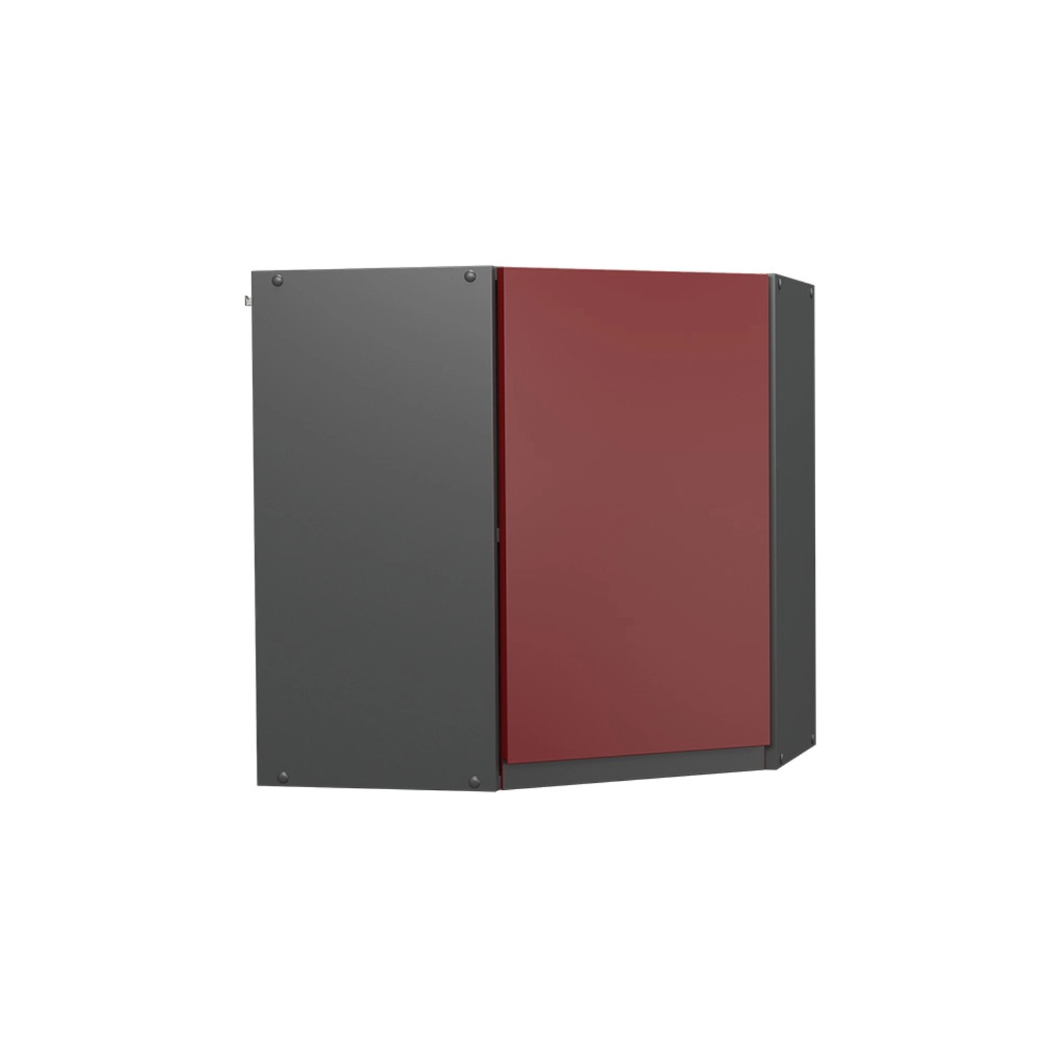 Vicco Eckhängeschrank R-Line Küchen-Eckschrank Rot/Anthrazit 57 cm J-Shape