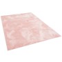 Pergamon Luxus Fellteppich Pearl Rosa, 120x170 cm. Kurzflorteppich in zartem Rosa mit weicher Oberfläche.