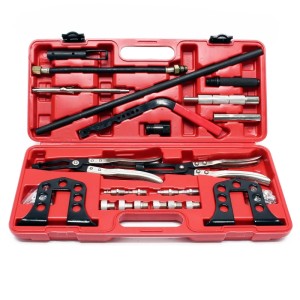 Wiltec 25Tlg. Druckluft Ventilfederspanner Ventilfeder Set Ventilschaftdichtung