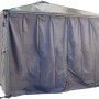 Palram Canopia Vorhangset, anthrazit, für 3-4m Pavillons, mit Reißverschlusstür.