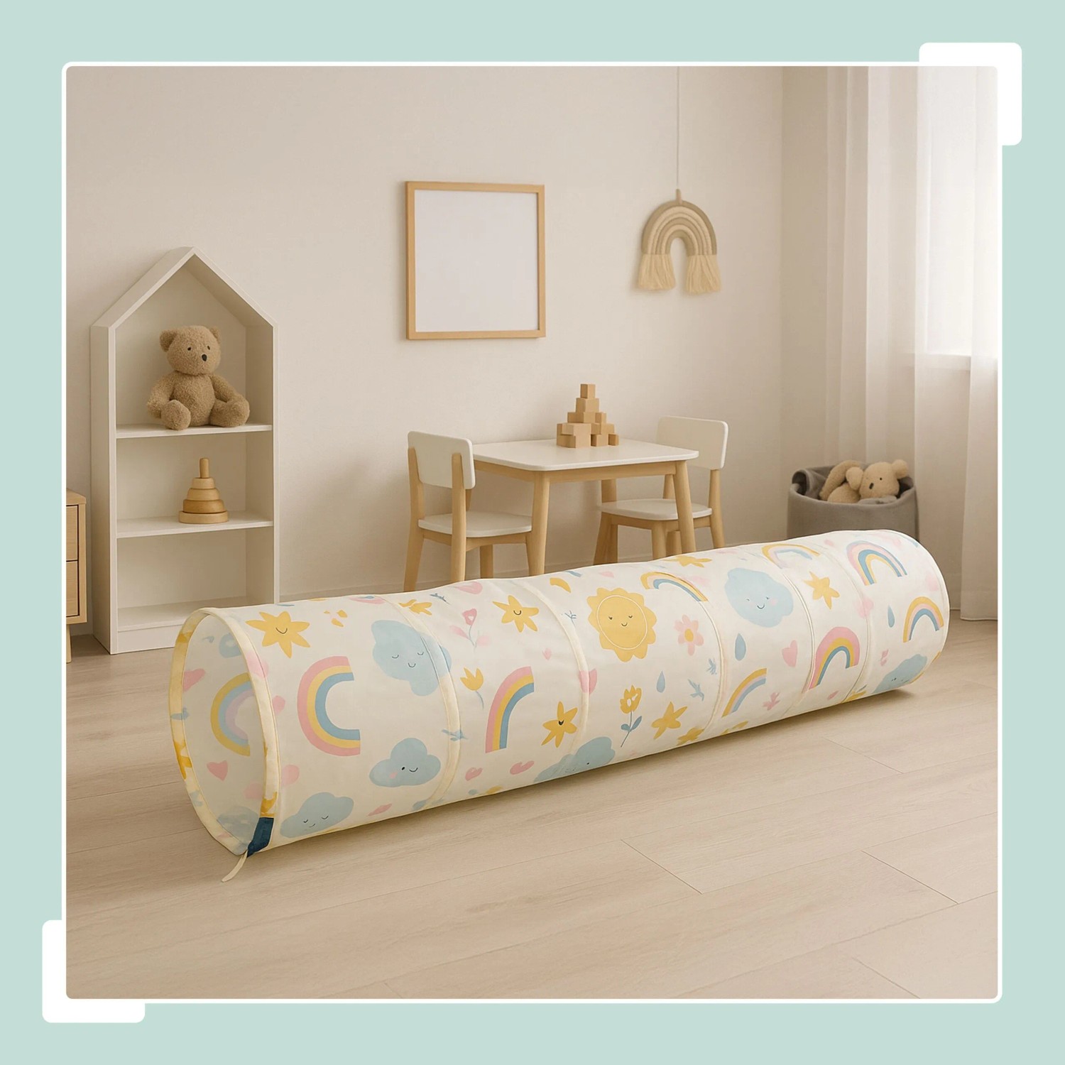 Relaxdays Spieltunnel Polyester Bunt Pop Up 180 cm x 45 cm 550 g_3