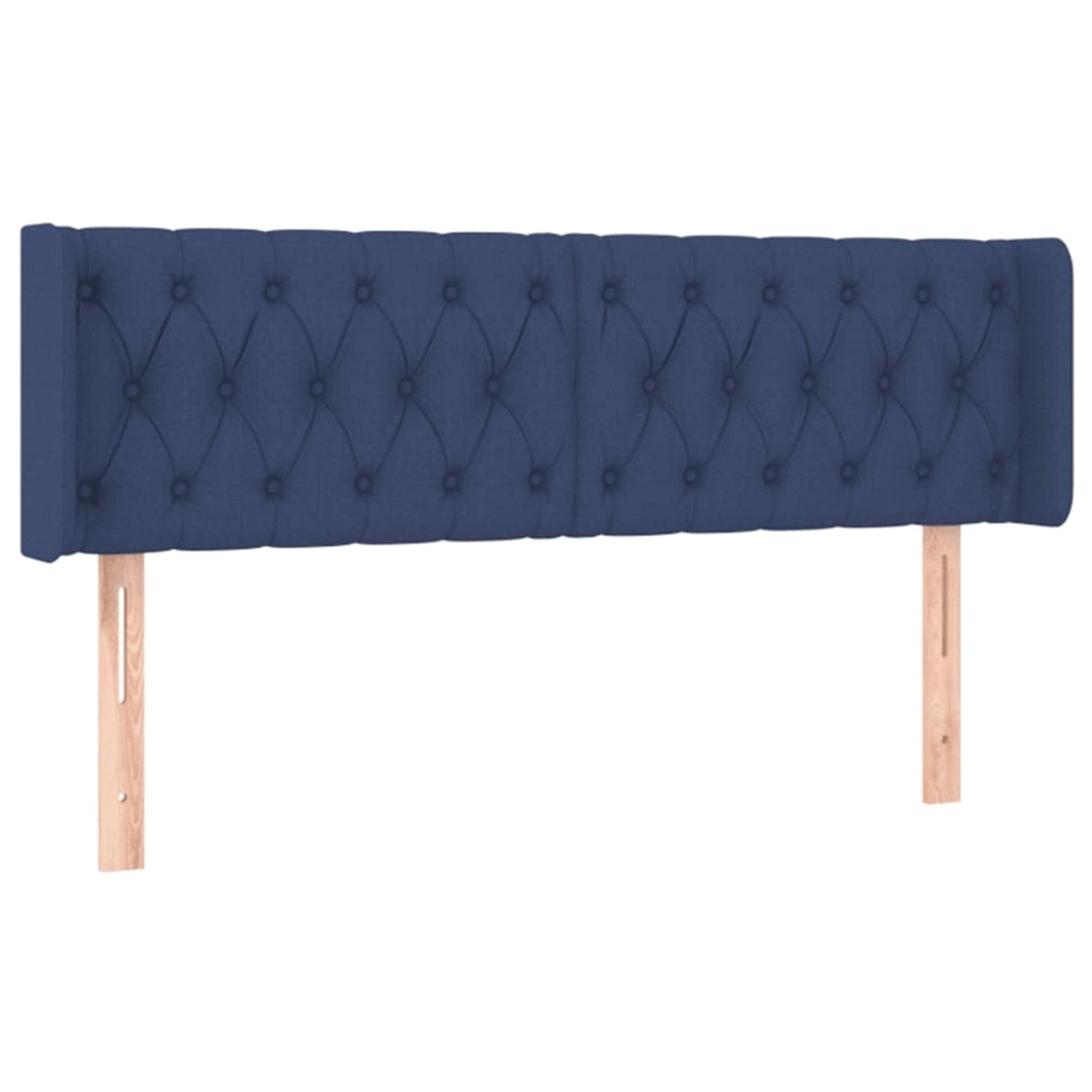 vidaXL LED Kopfteil Blau 163x16x78/88 cm Stoff 3123584