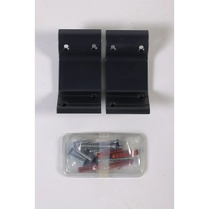 2er Set Handlaufkonsole Anthrazit aus Aluminium mit Befestigungsmaterial für Holzhandläufe (Ø 40mm).