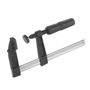 STAHLWERK Schraubzwinge 80x200 mm, Stahl/Kunststoff, F-Zwinge für Werkstücke fixieren.