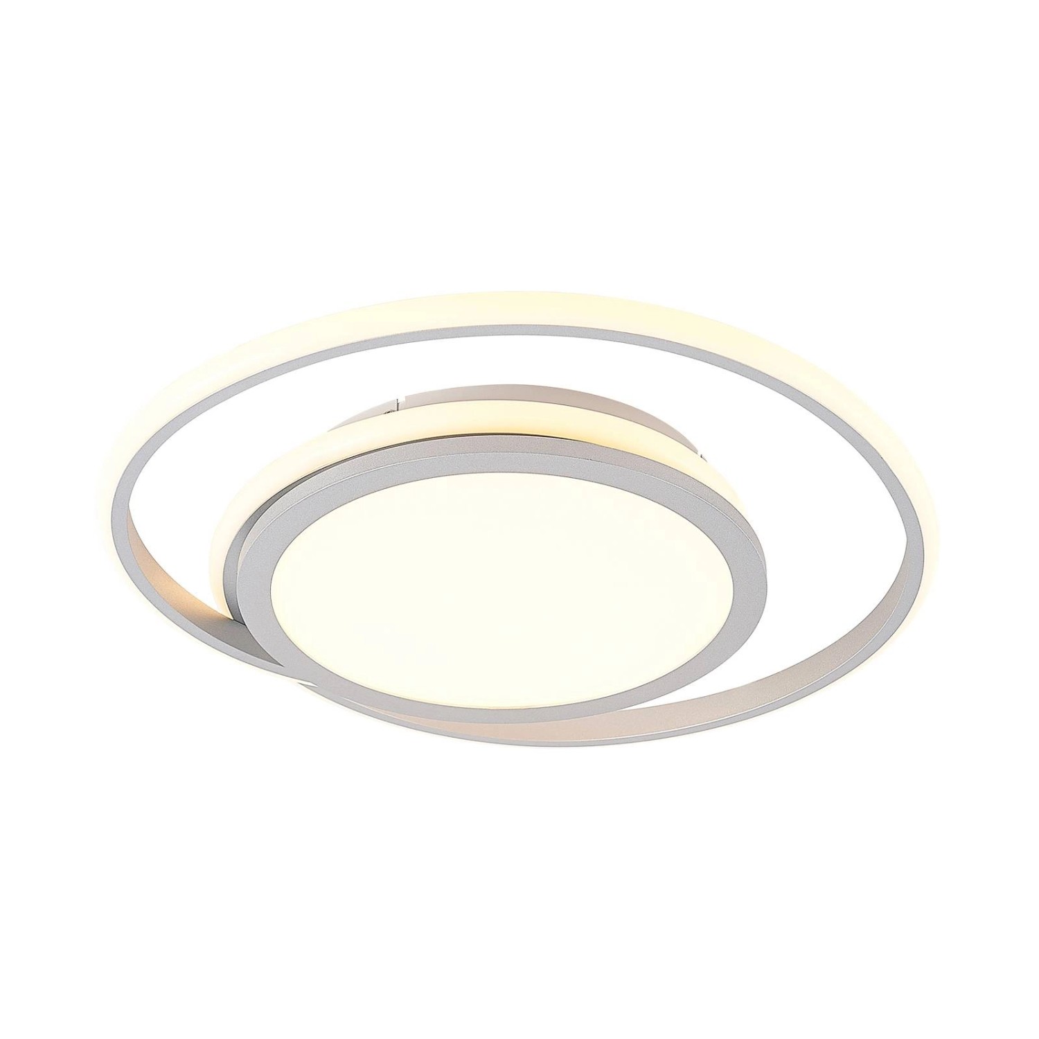 Lucande LED Deckenleuchte Noud 9956106 Dimmbar Modern in Chrom aus Metall 1 günstig online kaufen