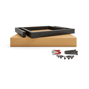 HEVVA Waschtischhalterung LAHN 25 cm Tief 2er Set Schwarz