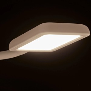 SOTECH JUNKER Lighting LED Bettleuchte Leseleuchte FIORE Weiß mit Flexiblem Leuchtenarm und Touchsensor