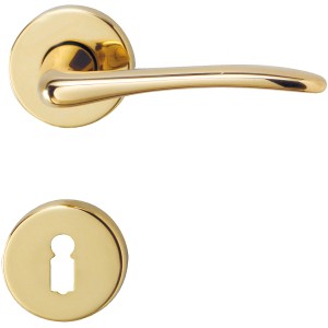 AnsaPro Tür-Rosettengarnitur Spree aus Messing für Zimmertüren.