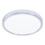 Runde Eglo LED Bad-Deckenleuchte Fueva 5 in Chrom-Weiß, 20W, IP44, Ø 28,5 cm.