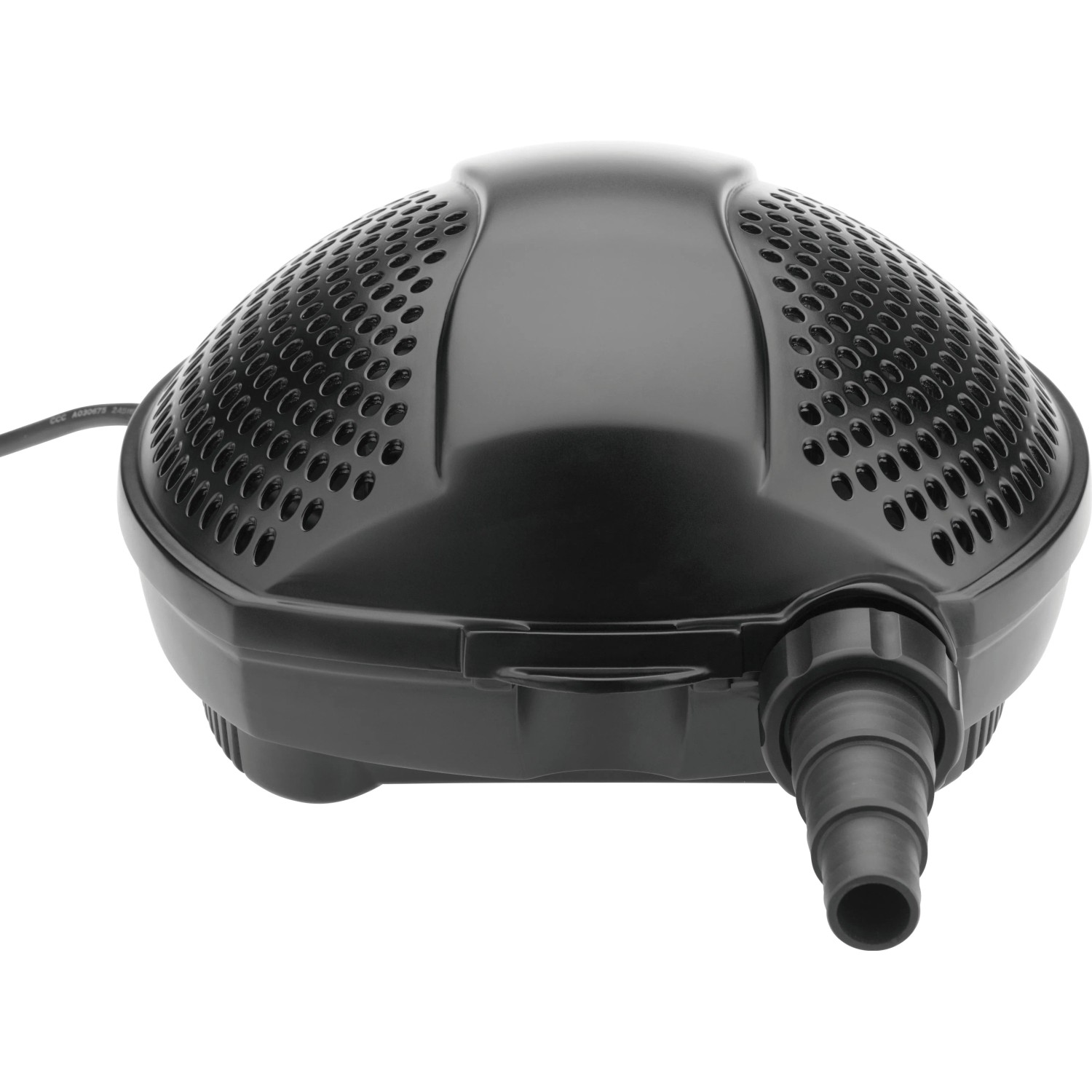Schwarze Filter- und Bachlaufpumpe PondoMax Eco 2500 für Gartenteiche.