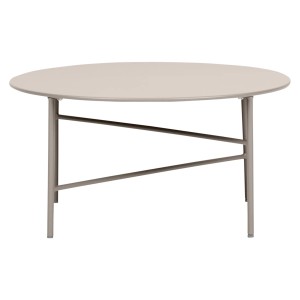 Grauer ebuy24 Pesetos Gartentisch, runder Tisch mit Metallgestell, Ø 70 cm.