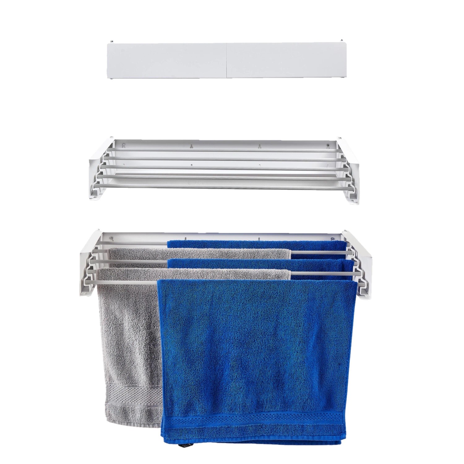 Foxydry Wäscheständer Zur Wandmontage Ausziehbar Platzsparend 71 cm Weiß