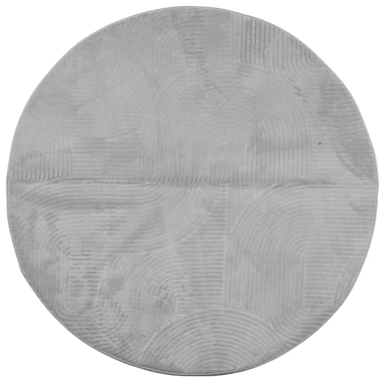 vidaXL Teppich IZA Kurzflor Skandinavischer Look Grau Ø 160 cm 375460 günstig online kaufen