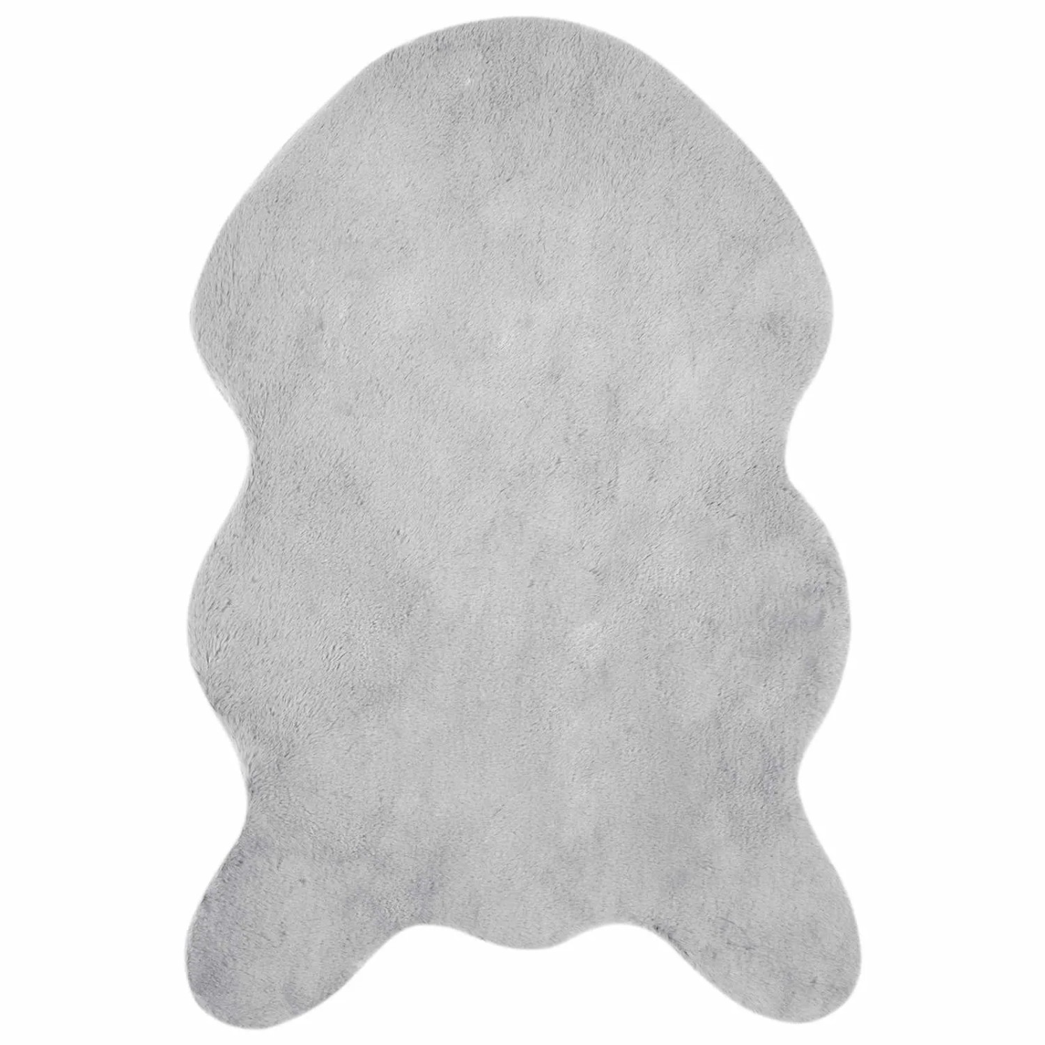 vidaXL Rutschfester Kunstfellteppich Olite Grau 60 x 90 cm Polyester 42021695