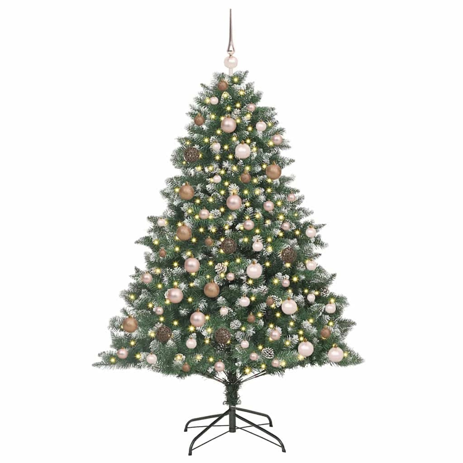 vidaXL Künstlicher Weihnachtsbaum mit 300 LEDs Grün 126 x 126 x 180 cm 3395231