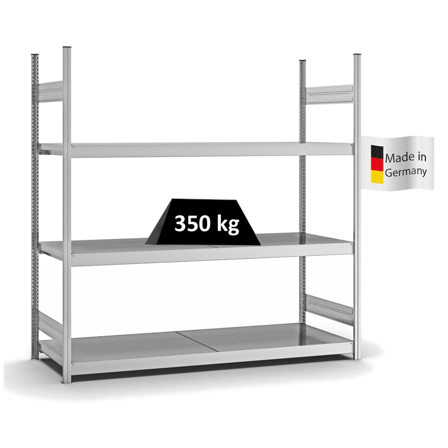 PROREGAL Weitspannregal Stecksystem T-Profil Grundregal HxBxT 200x200x60 cm günstig online kaufen