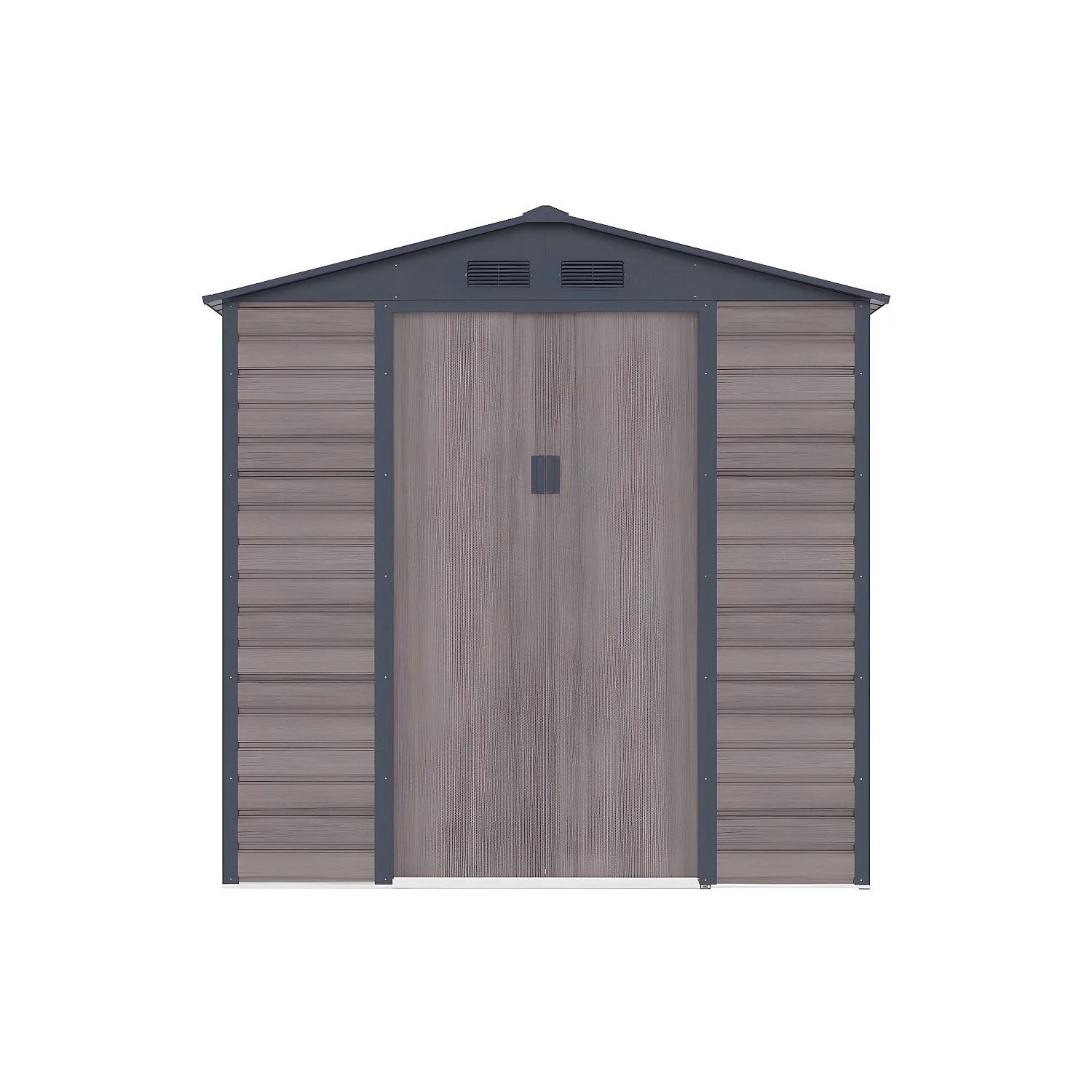 Vente-unique Schrebergartenhaus Adelmo Anthrazitgrau  Naturfarben Dunkel 203 cm