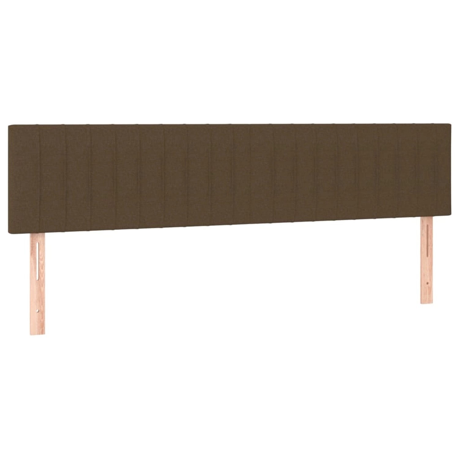 vidaXL LED Kopfteil Dunkelbraun 200x5x78/88 cm Stoff 3121875