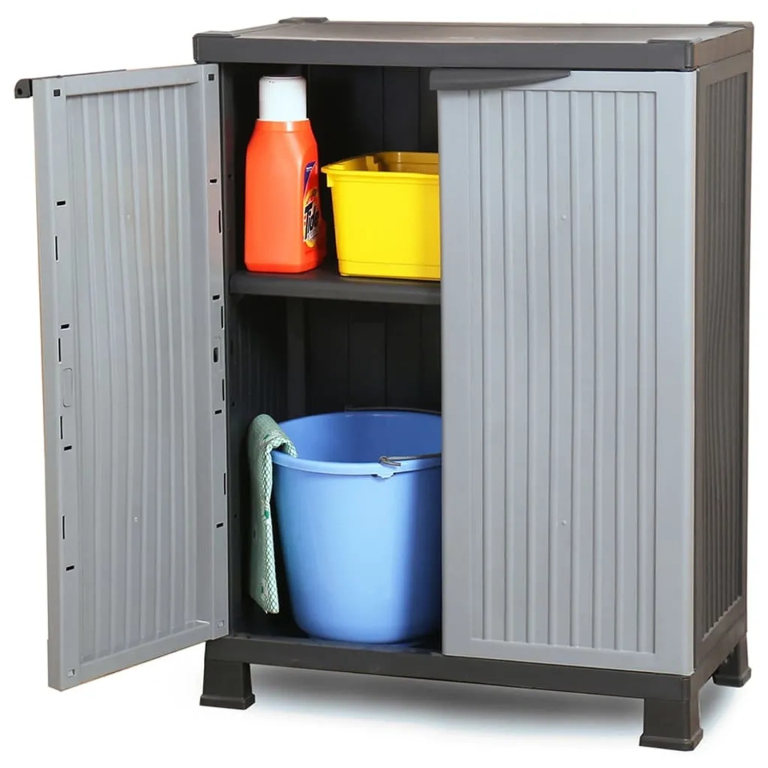 aufbewahrungsbox mit deckel kunststoff STRATA Heavy Duty schwarz 42 Liter Style:Two